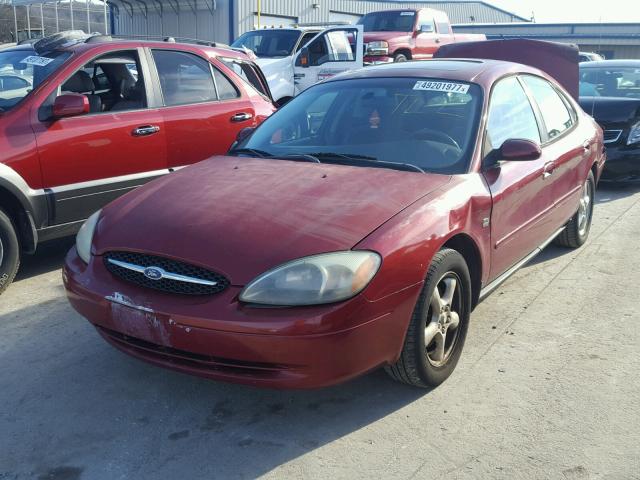 1FAFP55S72A126128 - 2002 FORD TAURUS SES MAROON photo 2