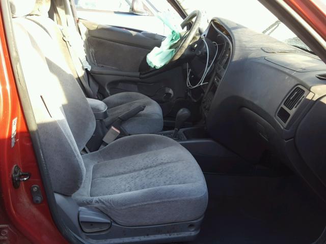 KMHDN46D35U057986 - 2005 HYUNDAI ELANTRA GL RED photo 5