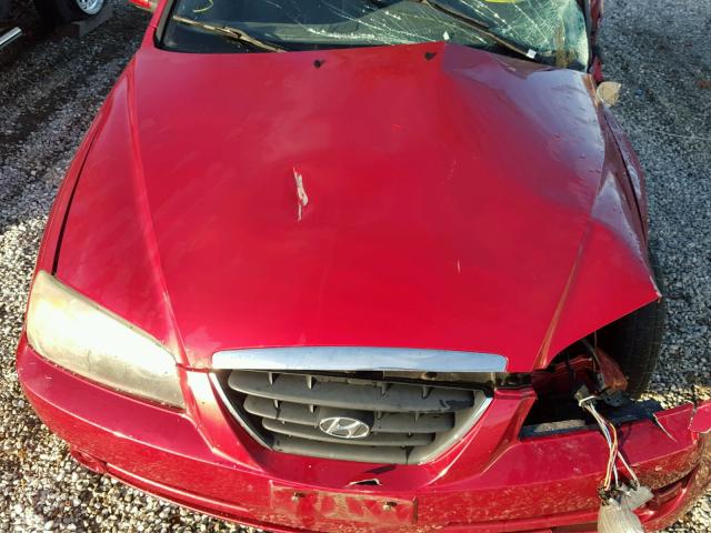 KMHDN46D35U057986 - 2005 HYUNDAI ELANTRA GL RED photo 7