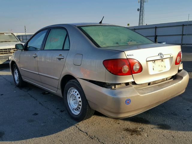 1NXBR32E65Z521762 - 2005 TOYOTA COROLLA CE TAN photo 3