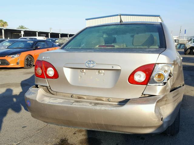 1NXBR32E65Z521762 - 2005 TOYOTA COROLLA CE TAN photo 9