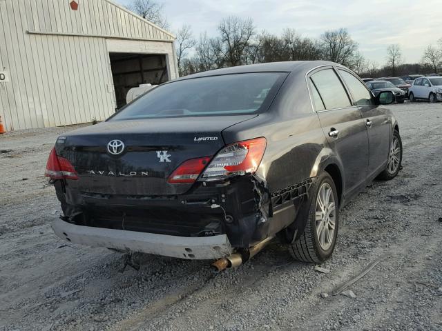 4T1BK36B18U299169 - 2008 TOYOTA AVALON XL BLACK photo 4