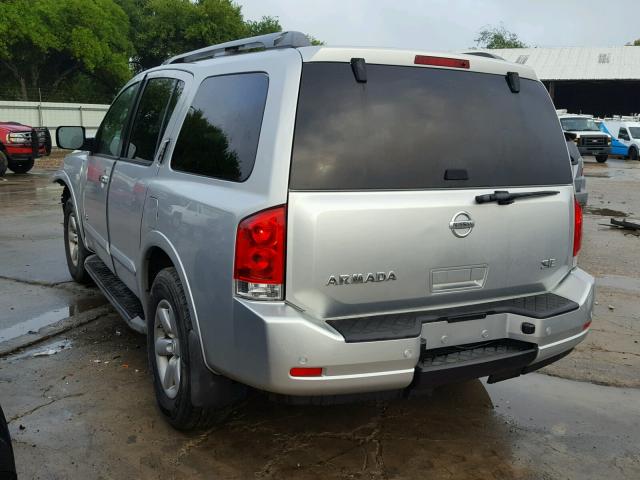 5N1BA08D08N623271 - 2008 NISSAN ARMADA SE SILVER photo 3