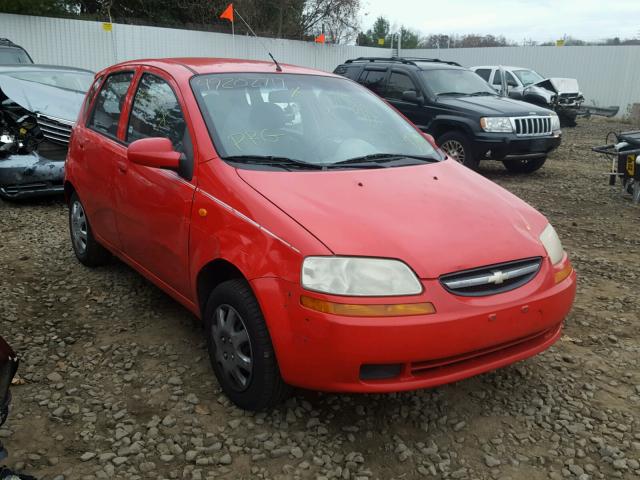 KL1TD62674B144829 - 2004 CHEVROLET AVEO RED photo 1