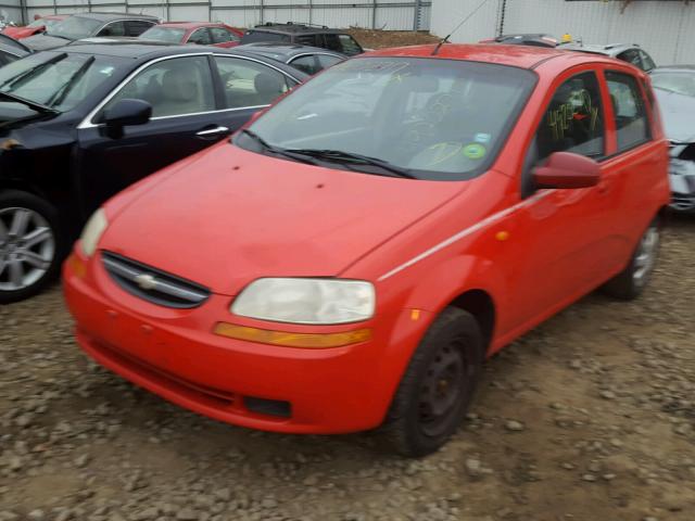 KL1TD62674B144829 - 2004 CHEVROLET AVEO RED photo 2