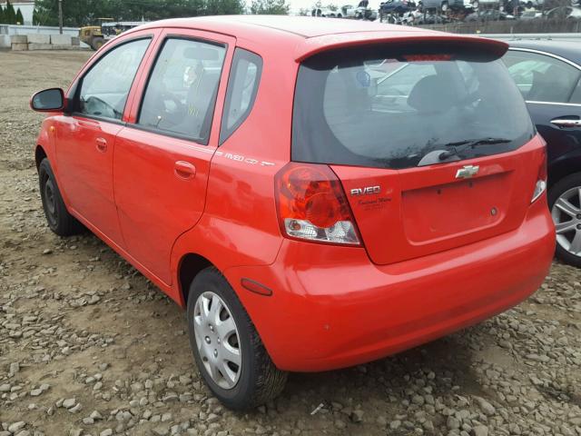 KL1TD62674B144829 - 2004 CHEVROLET AVEO RED photo 3