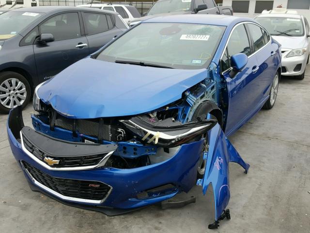 1G1BG5SM9G7318467 - 2016 CHEVROLET CRUZE PREM BLUE photo 2