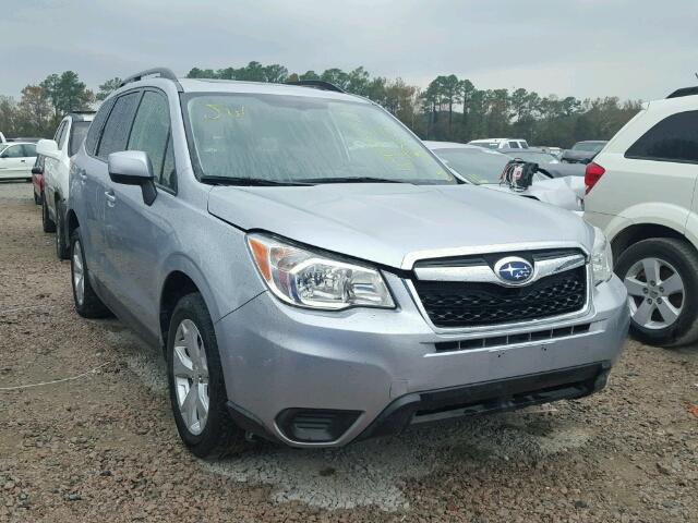 JF2SJAEC4EH429568 - 2014 SUBARU FORESTER 2 SILVER photo 1