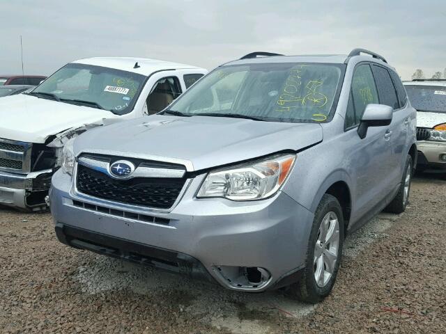 JF2SJAEC4EH429568 - 2014 SUBARU FORESTER 2 SILVER photo 2