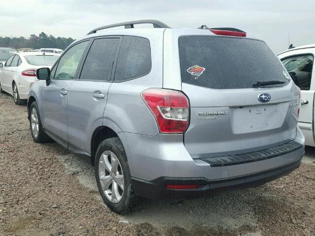 JF2SJAEC4EH429568 - 2014 SUBARU FORESTER 2 SILVER photo 3