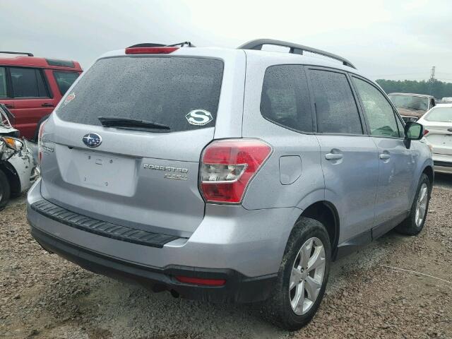 JF2SJAEC4EH429568 - 2014 SUBARU FORESTER 2 SILVER photo 4