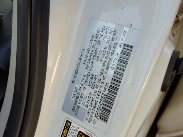 JM3ER293180180502 - 2008 MAZDA CX-7 WHITE photo 10