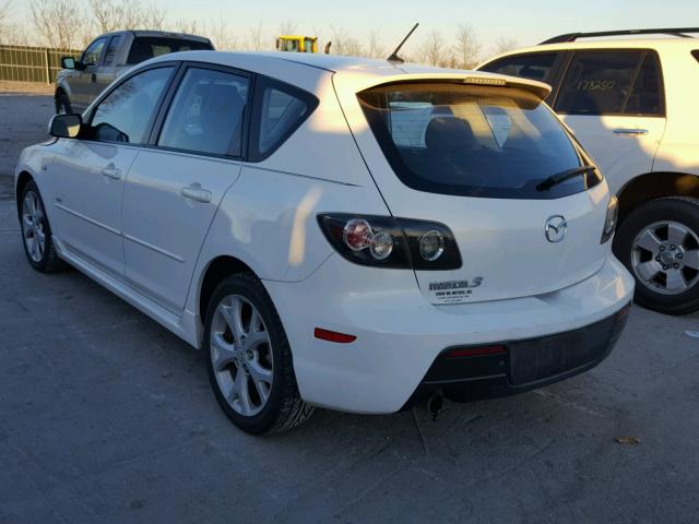 JM1BK343381149565 - 2008 MAZDA 3 HATCHBAC WHITE photo 3