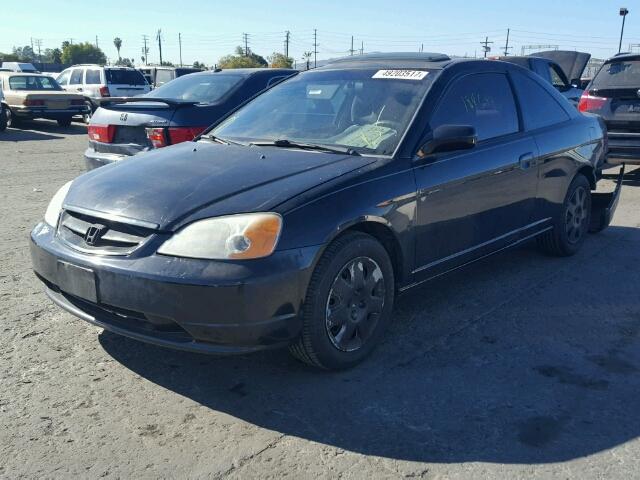 1HGEM22992L078958 - 2002 HONDA CIVIC EX BLACK photo 2