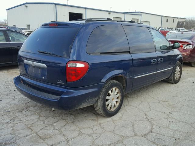 2C4GT54LX1R189092 - 2001 CHRYSLER TOWN & COU 蓝色 照片 4