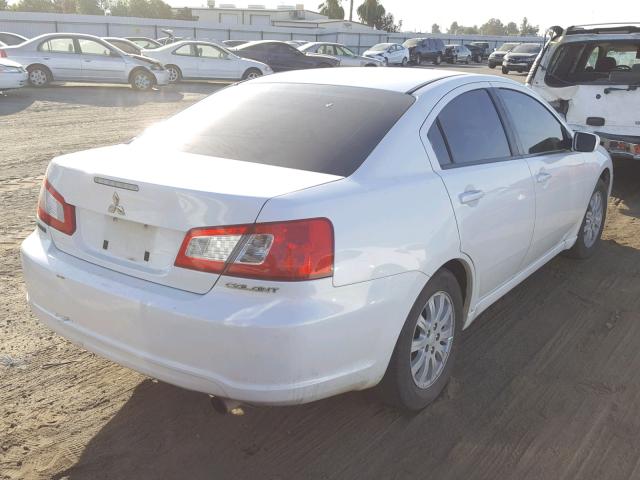 4A32B2FF0CE019274 - 2012 MITSUBISHI GALANT FE WHITE photo 4