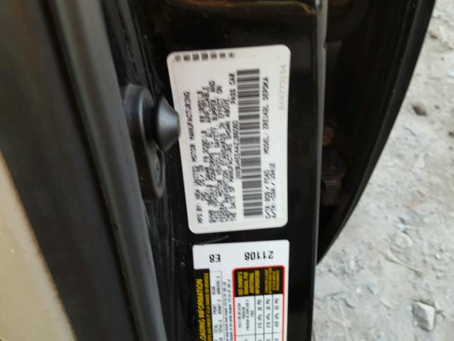 1NXBU4EE4AZ186060 - 2010 TOYOTA COROLLA BA BLACK photo 10