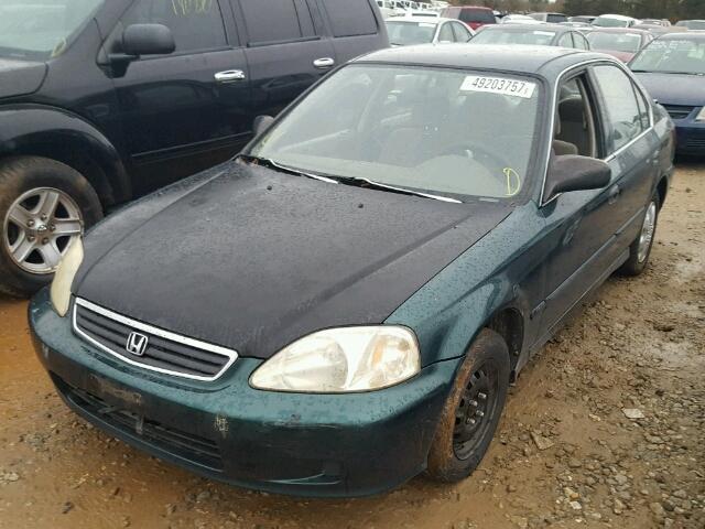 JHMEJ6674YS004920 - 2000 HONDA CIVIC LX GREEN photo 2