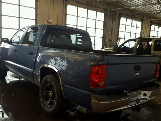 1D7HE28K65S114642 - 2005 DODGE DAKOTA QUA BLUE photo 3