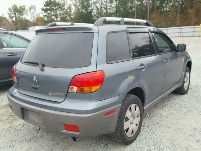 JA4LX31F94U003758 - 2004 MITSUBISHI OUTLANDER GRAY photo 4