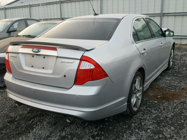 3FAHP0KC2AR420114 - 2010 FORD FUSION SPO SILVER photo 4