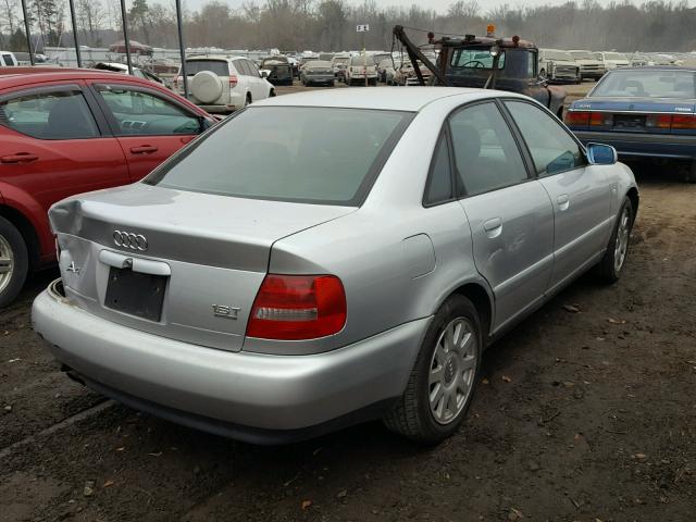 WAUDC28D8YA157029 - 2000 AUDI A4 1.8T QU GRAY photo 4