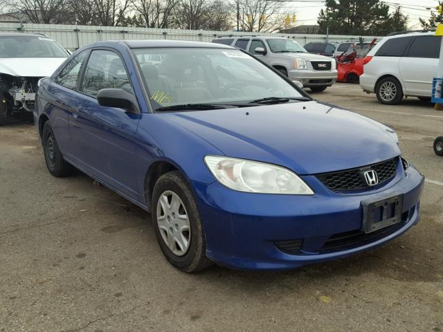 1HGEM21174L061509 - 2004 HONDA CIVIC DX V BLUE photo 1