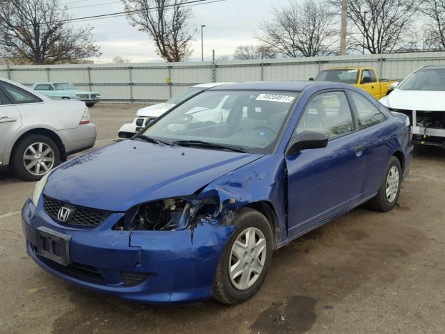 1HGEM21174L061509 - 2004 HONDA CIVIC DX V BLUE photo 2