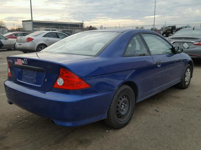 1HGEM21174L061509 - 2004 HONDA CIVIC DX V BLUE photo 4