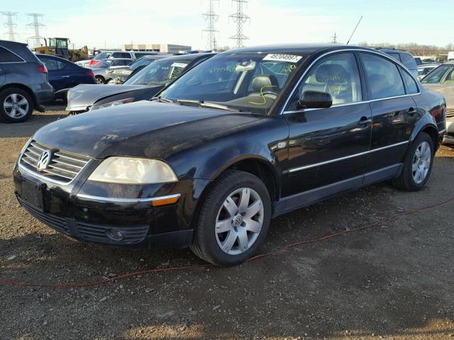 WVWRH63B52P433680 - 2002 VOLKSWAGEN PASSAT GLX BLACK photo 2