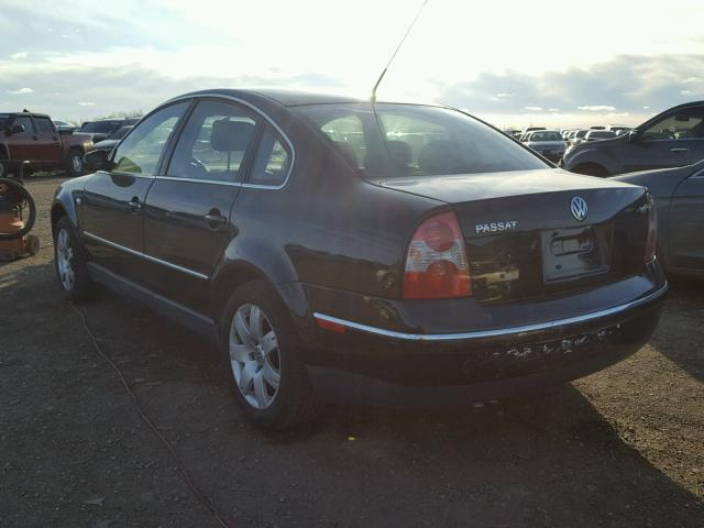 WVWRH63B52P433680 - 2002 VOLKSWAGEN PASSAT GLX BLACK photo 3