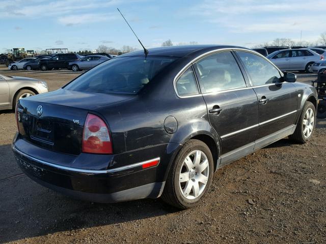 WVWRH63B52P433680 - 2002 VOLKSWAGEN PASSAT GLX BLACK photo 4