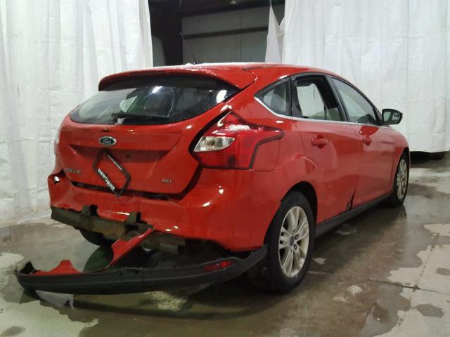 1FAHP3M29CL190756 - 2012 FORD FOCUS SEL RED photo 4