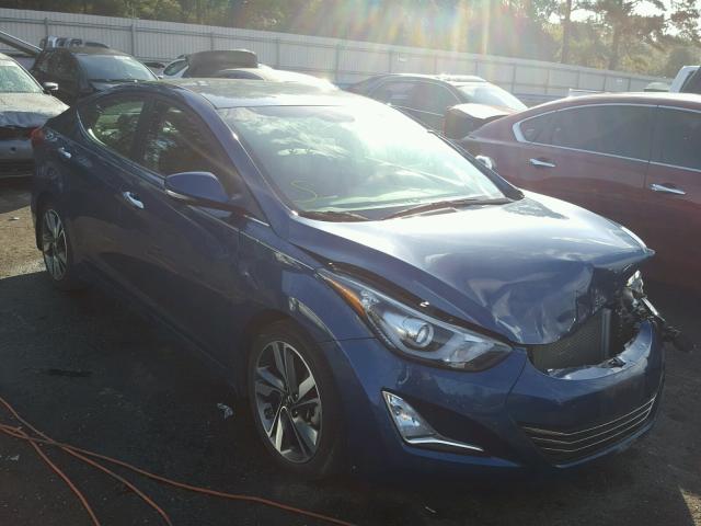 KMHDH4AE8FU455235 - 2015 HYUNDAI ELANTRA SE BLUE photo 1