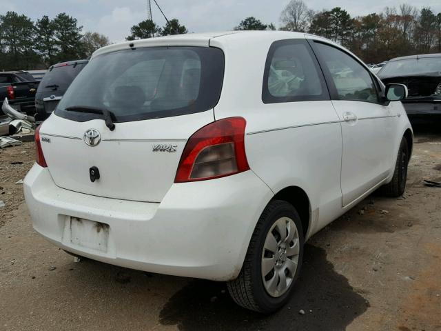 JTDJT923175109619 - 2007 TOYOTA YARIS WHITE photo 4