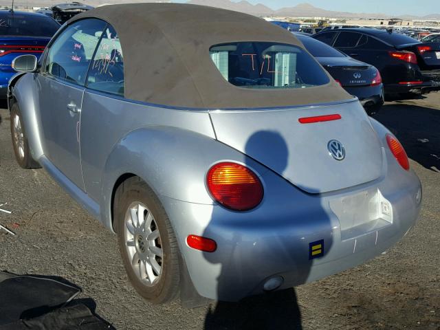 3VWCM31Y04M312911 - 2004 VOLKSWAGEN NEW BEETLE SILVER photo 3