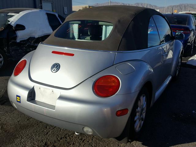 3VWCM31Y04M312911 - 2004 VOLKSWAGEN NEW BEETLE SILVER photo 4