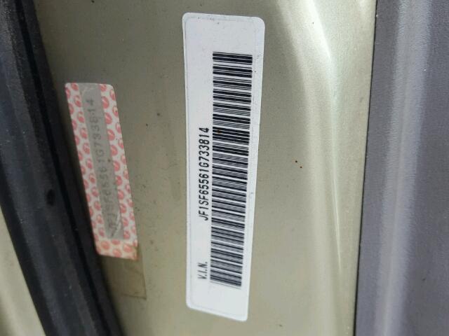 JF1SF65561G733814 - 2001 SUBARU FORESTER S Qəhvəyi foto 10