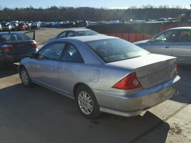 1HGEM22555L064430 - 2005 HONDA CIVIC LX SILVER photo 3