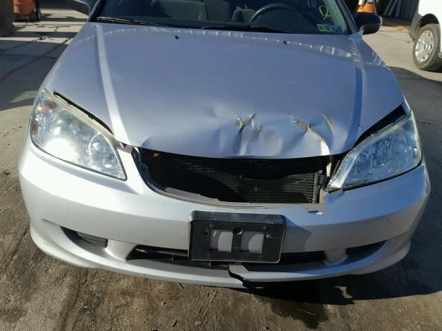 1HGEM22555L064430 - 2005 HONDA CIVIC LX SILVER photo 9