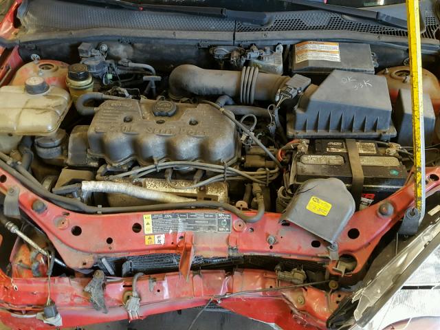 1FAFP33P51W197350 - 2001 FORD FOCUS LX RED photo 7