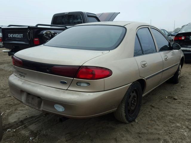 1FAFP10P1WW256202 - 1998 FORD ESCORT LX BEIGE photo 4