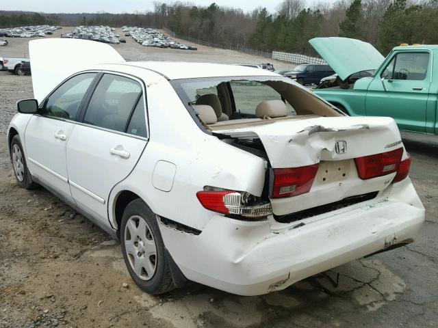 1HGCM56415A151165 - 2005 HONDA ACCORD LX WHITE photo 3