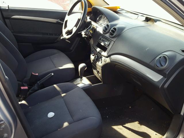 KL1TD56638B039649 - 2008 CHEVROLET AVEO BASE Сұр фото 5
