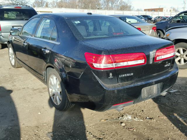 3LNHL2GC4CR803920 - 2012 LINCOLN MKZ BLACK photo 3