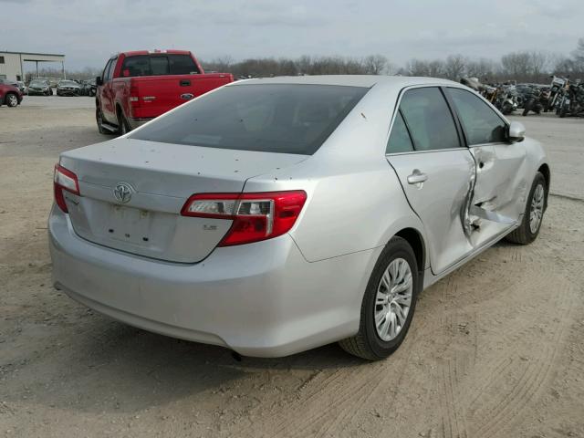 4T4BF1FK8DR307678 - 2013 TOYOTA CAMRY L SILVER photo 4