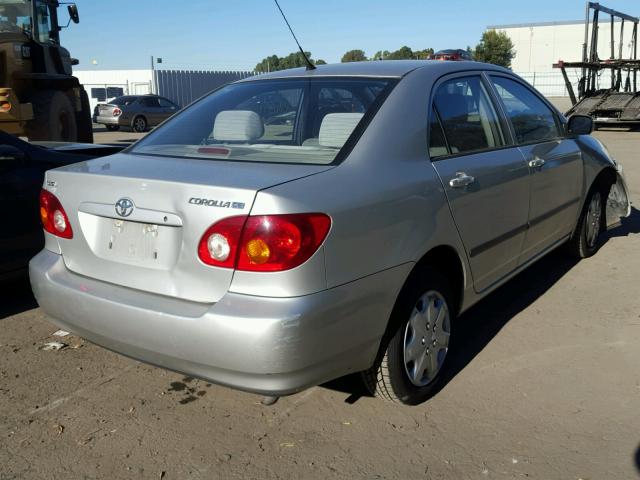 1NXBR32E64Z335282 - 2004 TOYOTA COROLLA CE SILVER photo 4