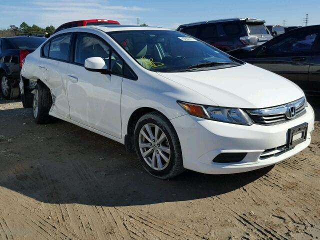 2HGFB2F97CH588504 - 2012 HONDA CIVIC EXL WHITE photo 1