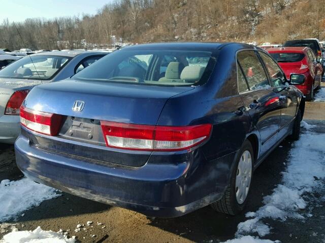 1HGCM66334A049040 - 2004 HONDA ACCORD LX BLUE photo 4