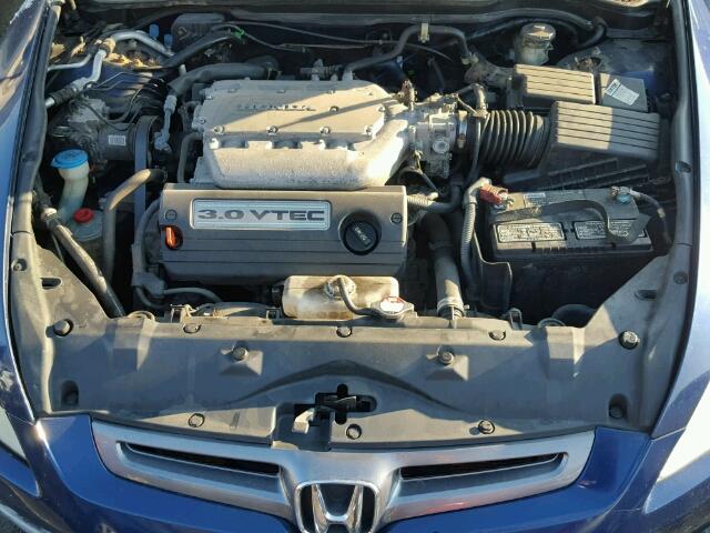 1HGCM66334A049040 - 2004 HONDA ACCORD LX BLUE photo 7